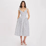Polka-Dot Strap Elegant Party Evening Dress